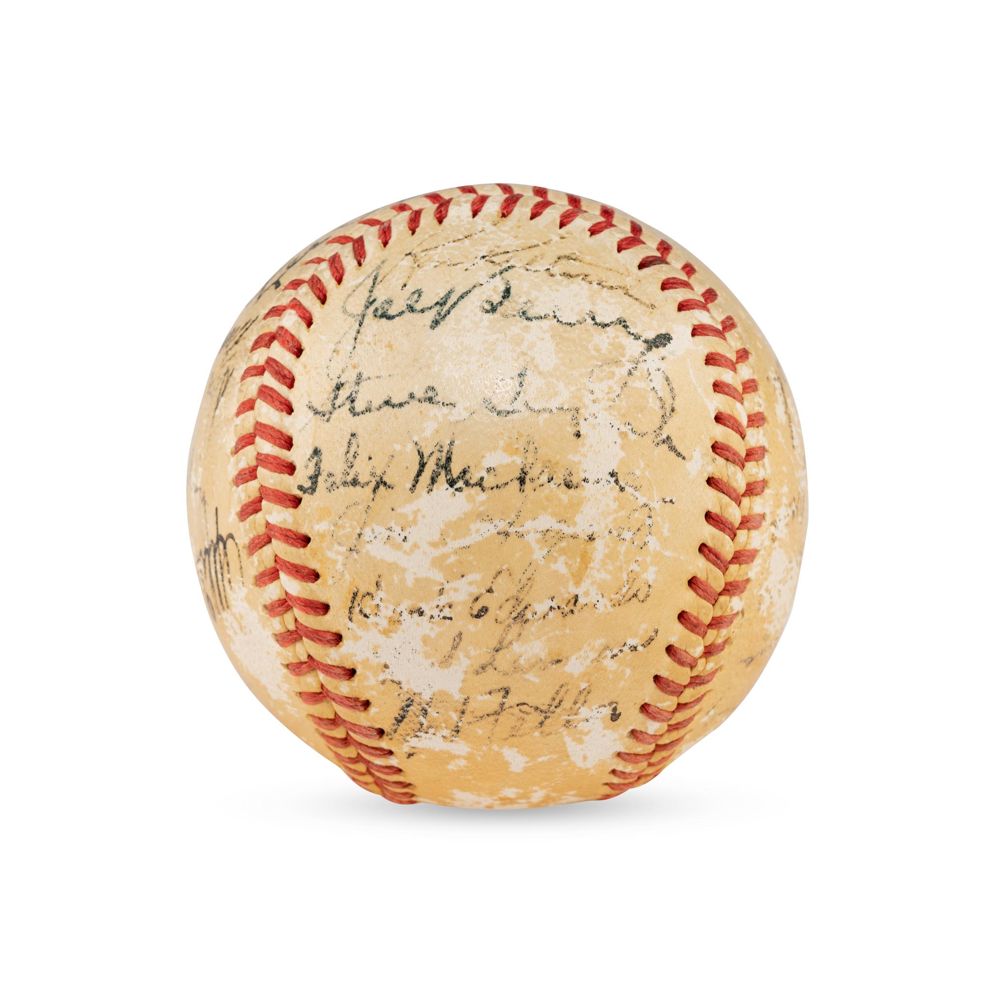 A 1947 Cleveland Indians Team Signed Autograph Baseball