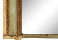 A French Painted and Parcel Gilt Trumeau Mirror