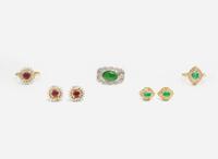 A Collection of Gold and Gem-Set Jewelry