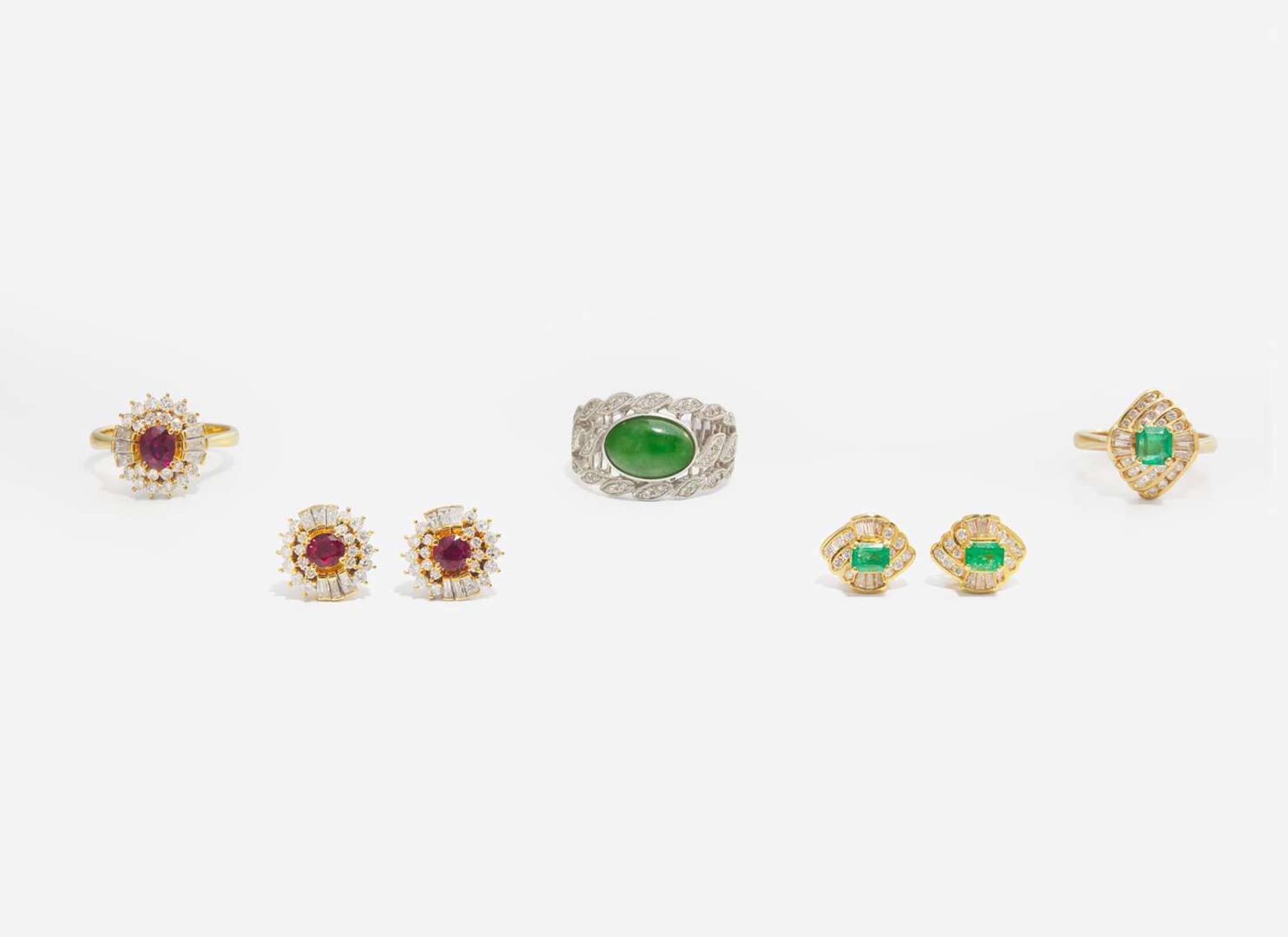 A Collection of Gold and Gem-Set Jewelry