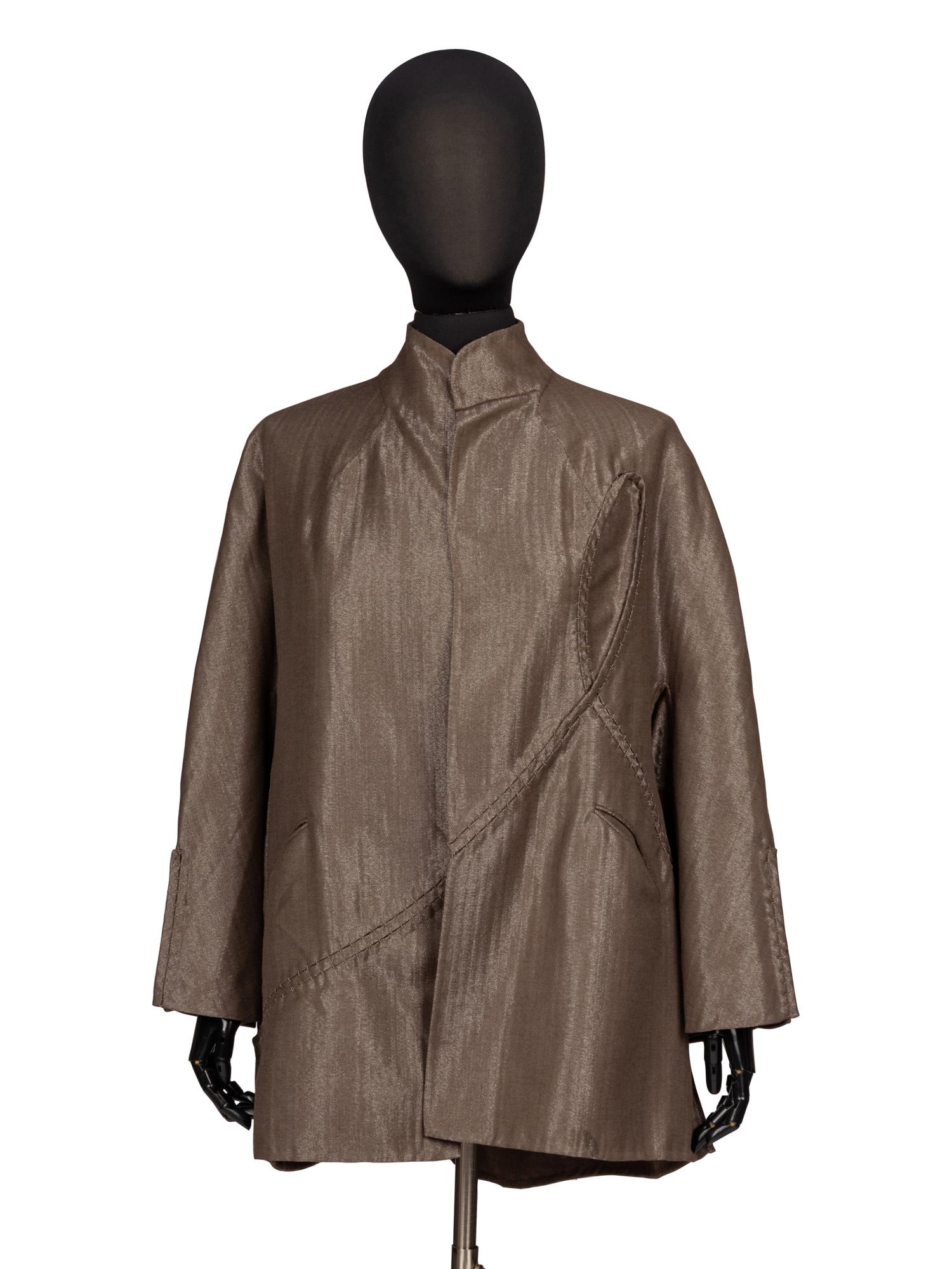 Ralph Rucci, Metallic Pewter Wool Jacket