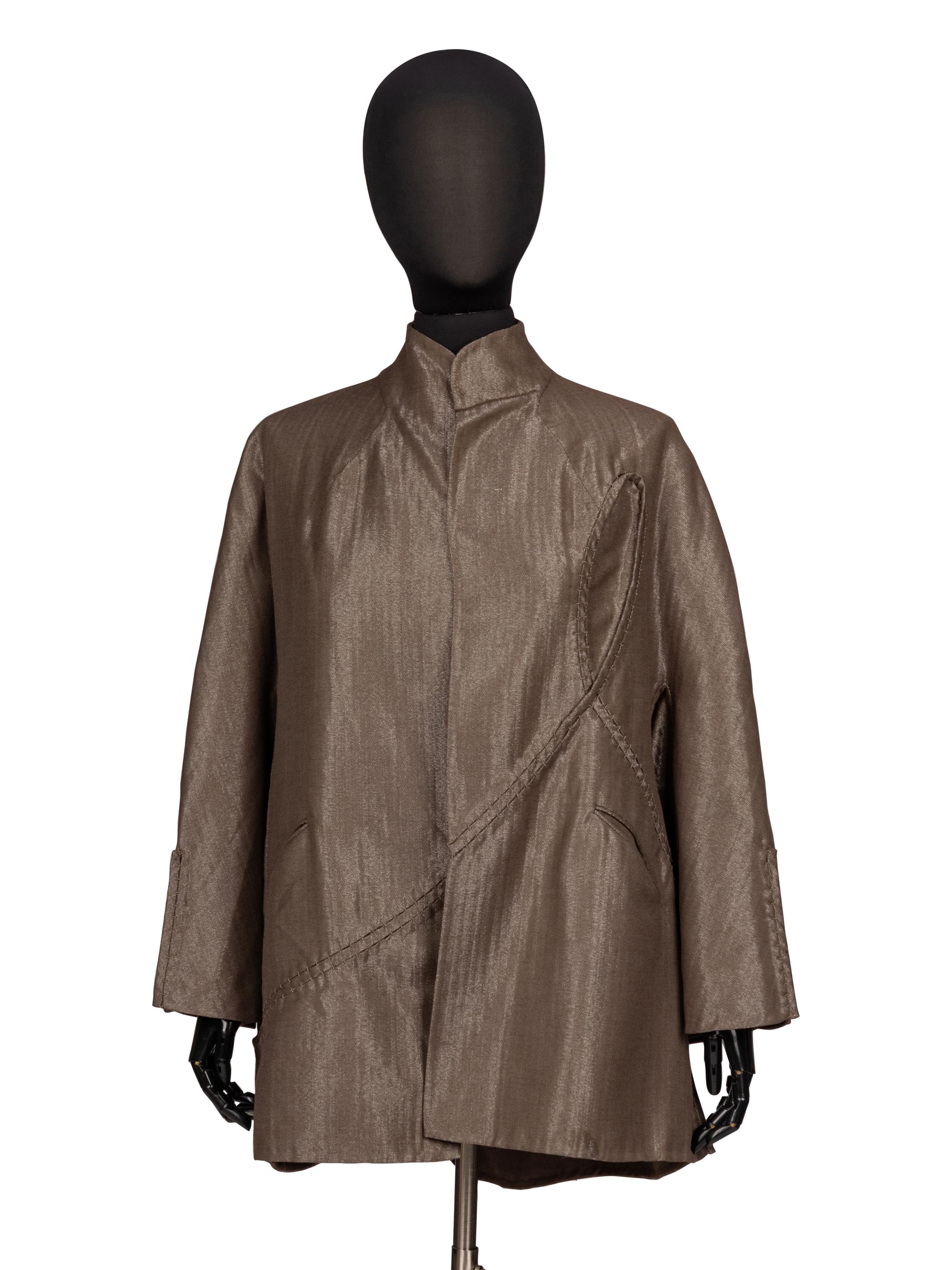 Ralph Rucci, Metallic Pewter Wool Jacket