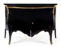 A Louis XV Style Gilt Bronze Mounted Lacquered Commode Height 33 x width 58 1/2 x depth 18 1/4 inches. — 20TH CENTURY