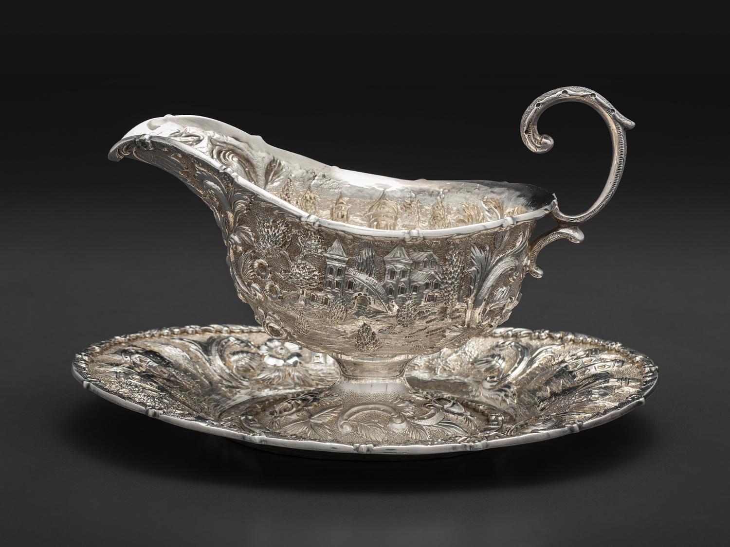 Four American Repousse Silver Articles