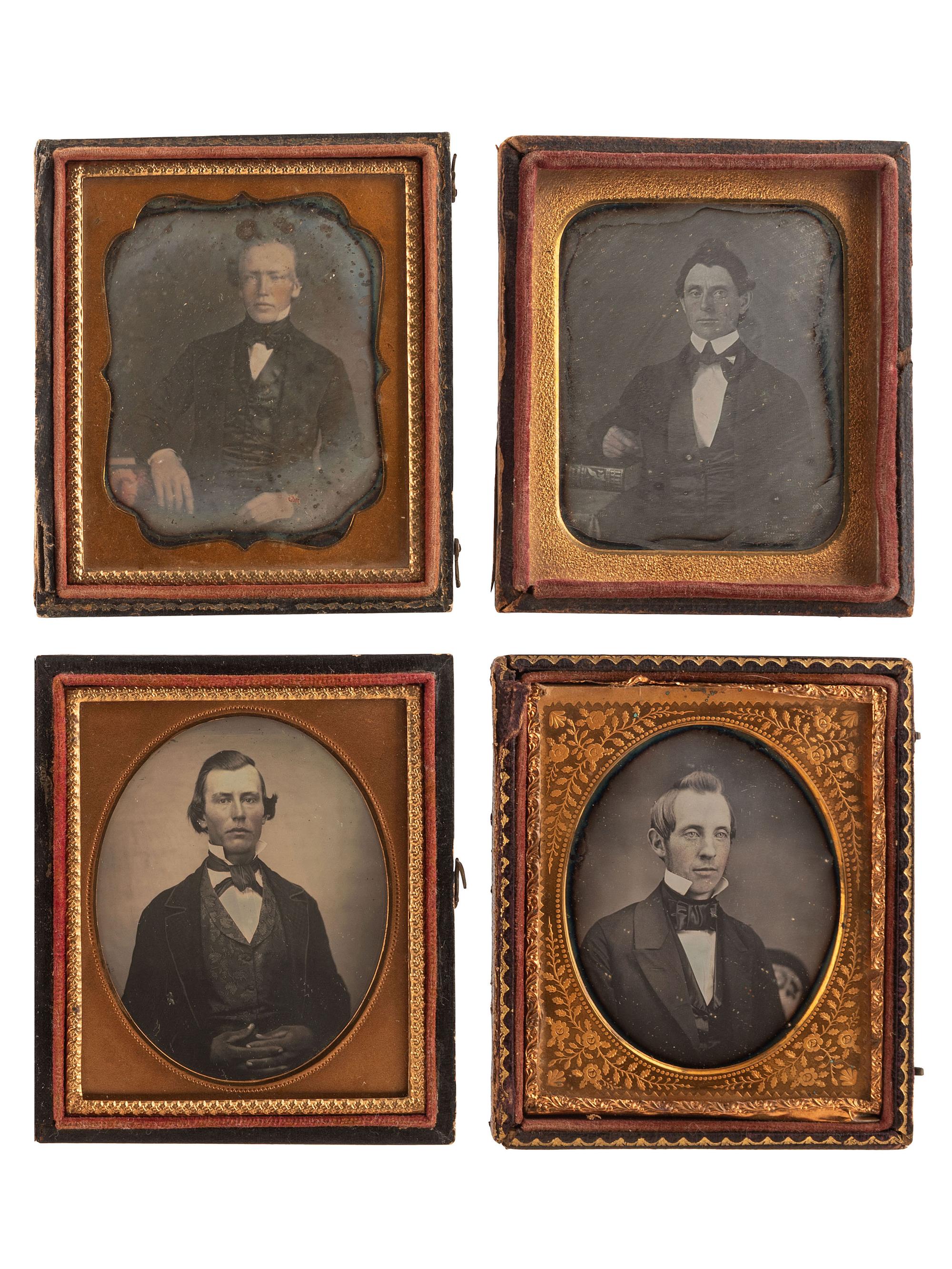 [EARLY PHOTOGRAPHY]. A group of 21 daguerreotype portraits of distinguished gentlemen of various ages, including: