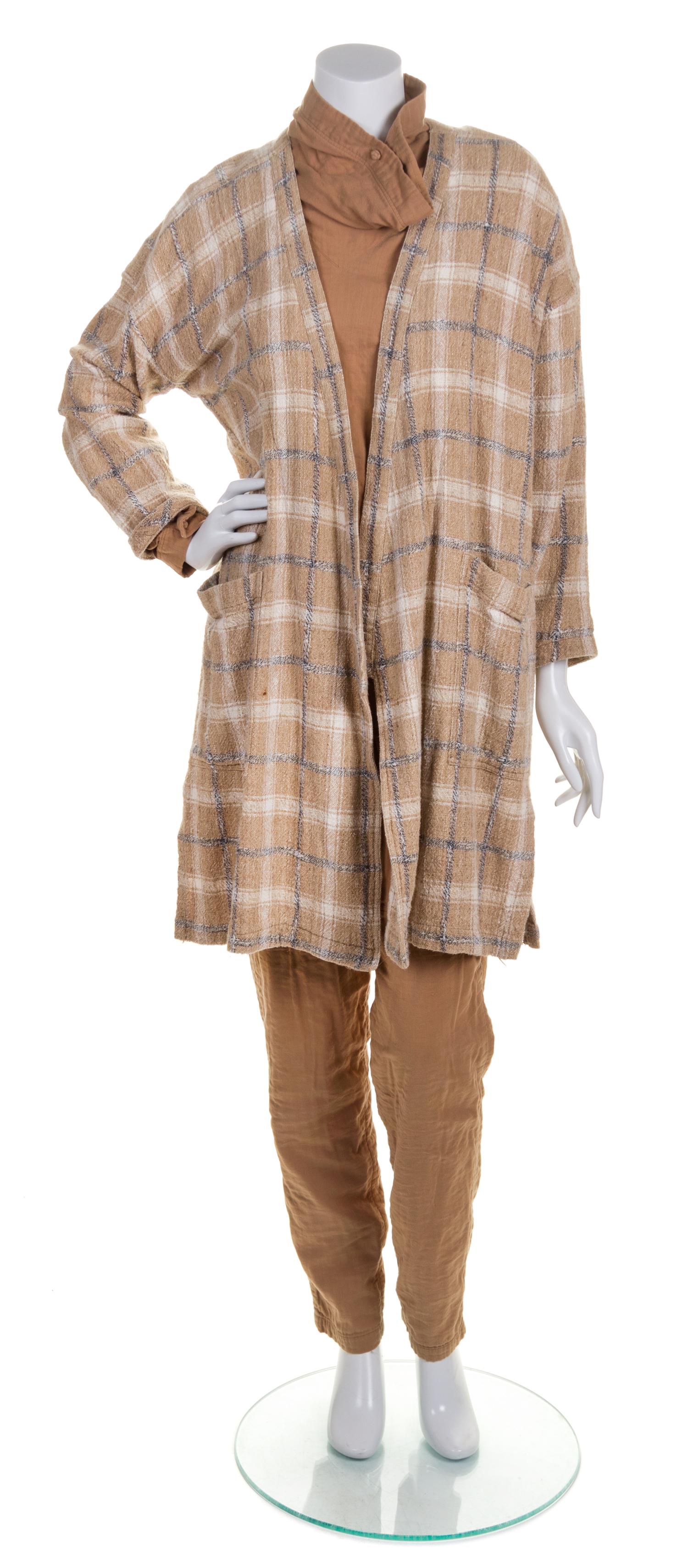 An Issey Miyake Cotton Plaid Jacket Ensemble, Size M.
