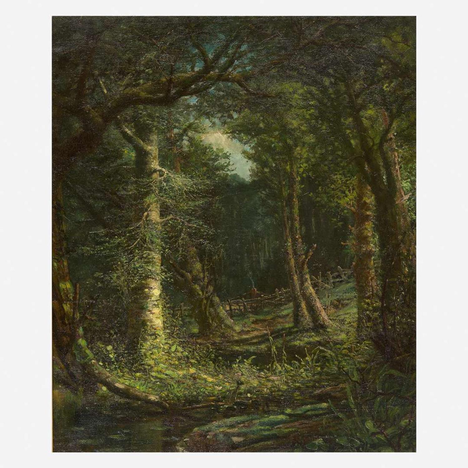 Robert B. Hopkin (American, 1832-1909) Through the Trees