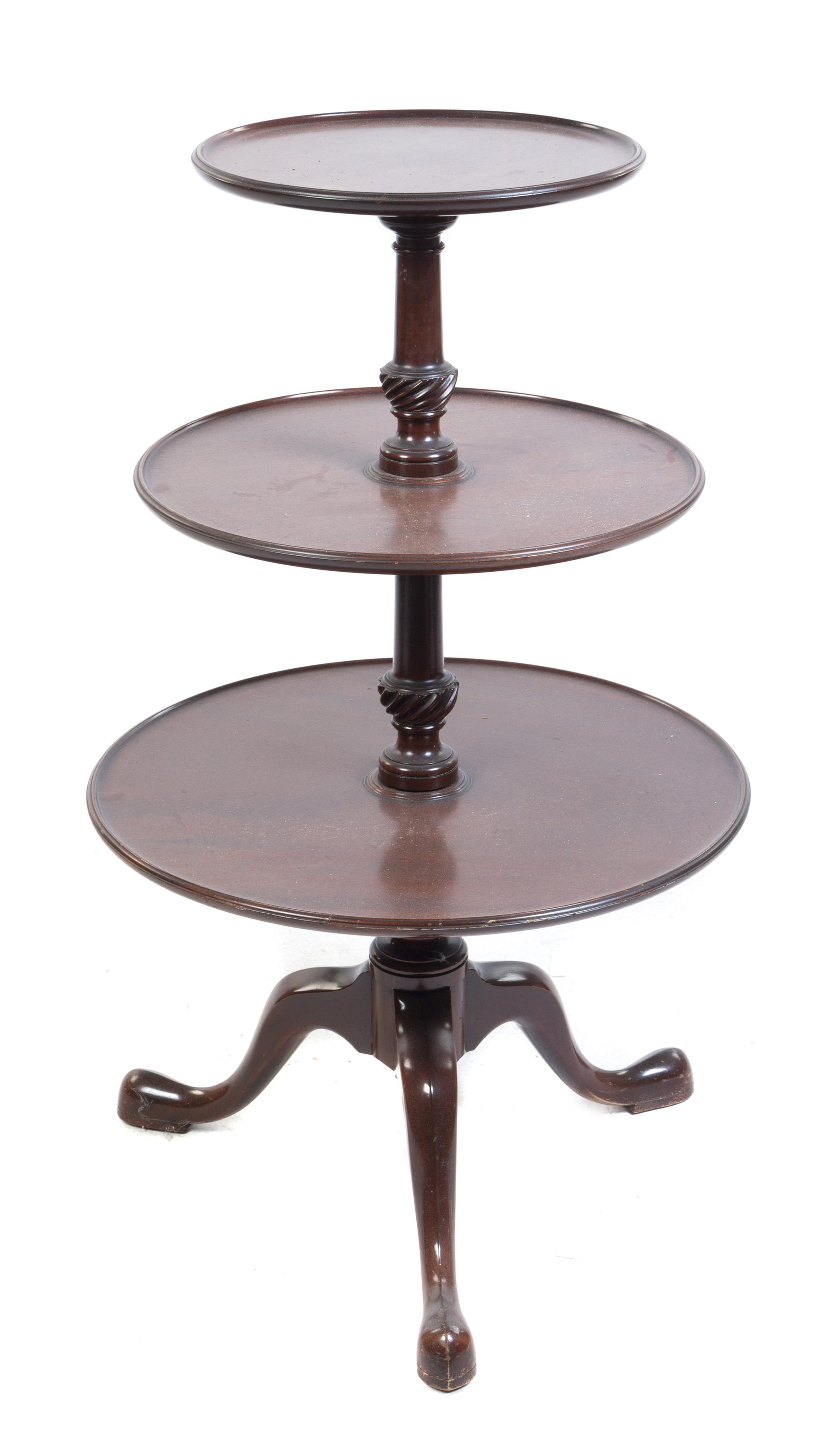 An American Mahogany Dumbwaiter, Kittinger Height 40 inches. — 20TH CENTURY
