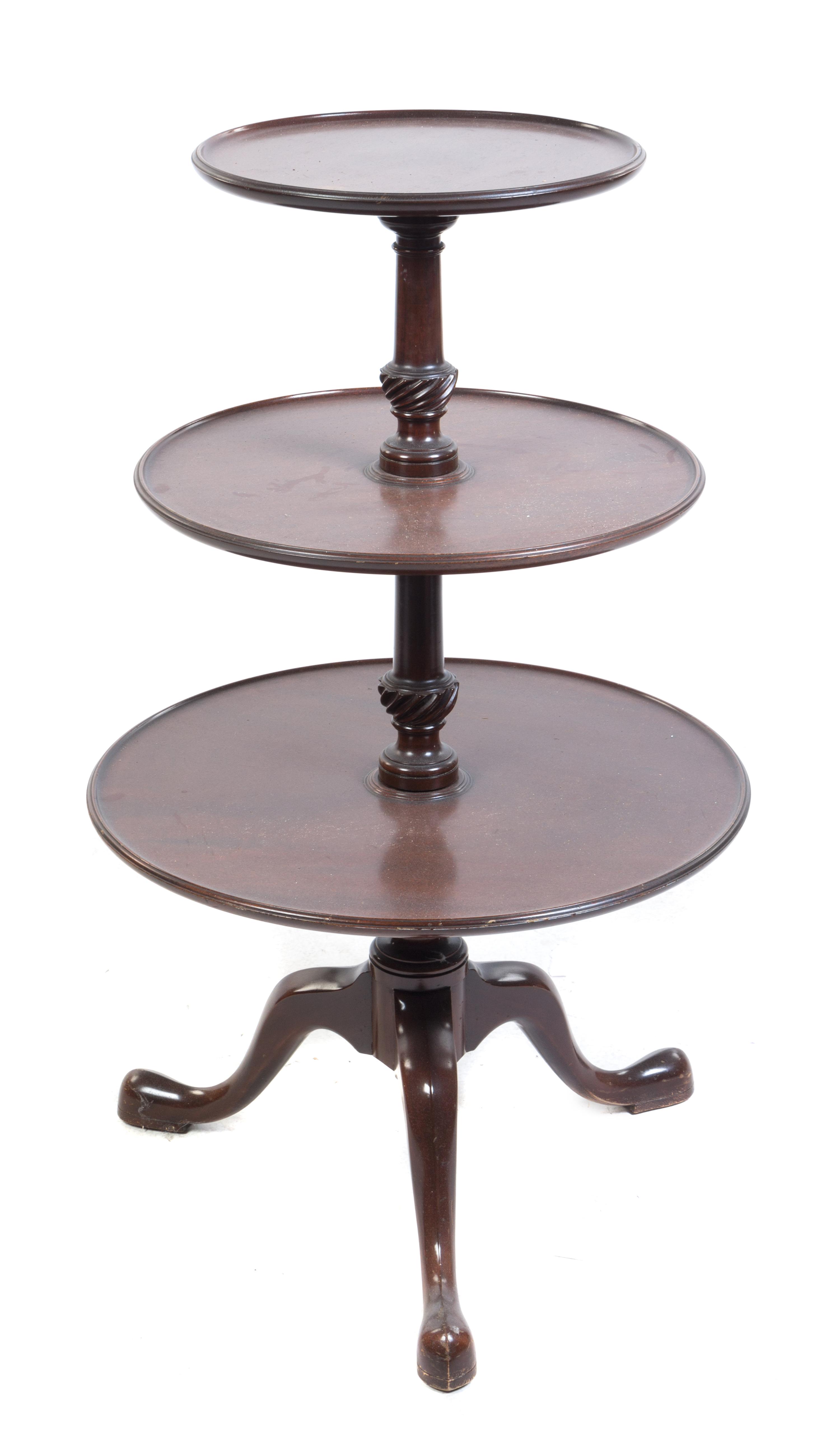 An American Mahogany Dumbwaiter, Kittinger Height 40 inches. — 20TH CENTURY