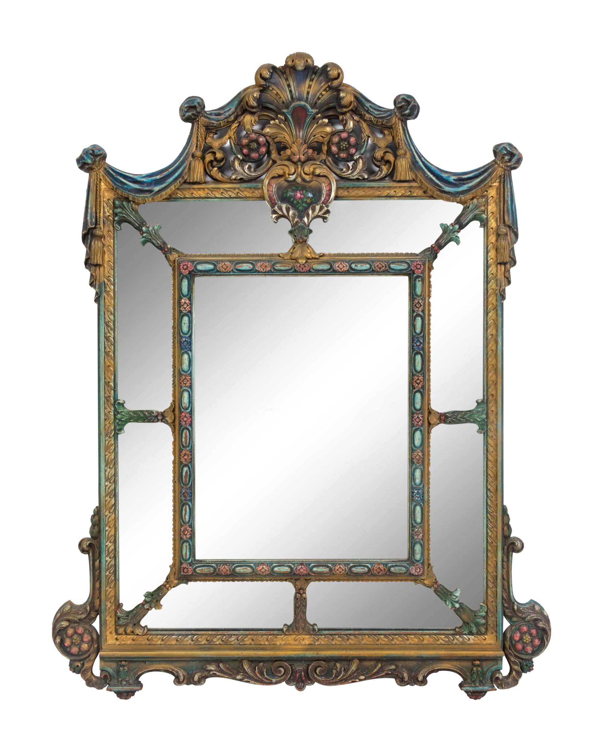 A Venetian Style Painted Mirror