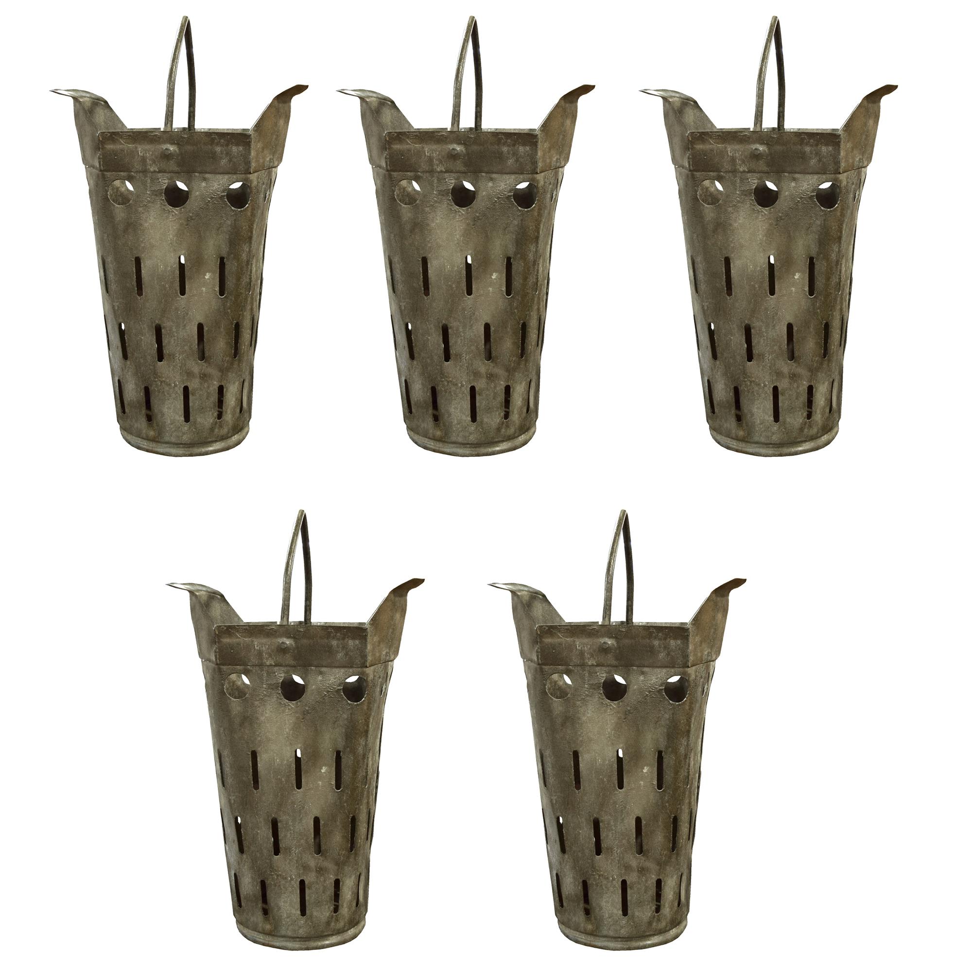 A Zinc Basket 15.5" W x 10.25" D x 27" H — France, Circa 1940