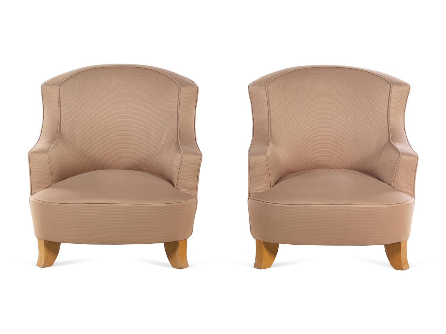 A Pair of Art Deco Style Armchairs
