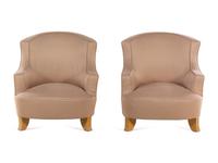 A Pair of Art Deco Style Armchairs