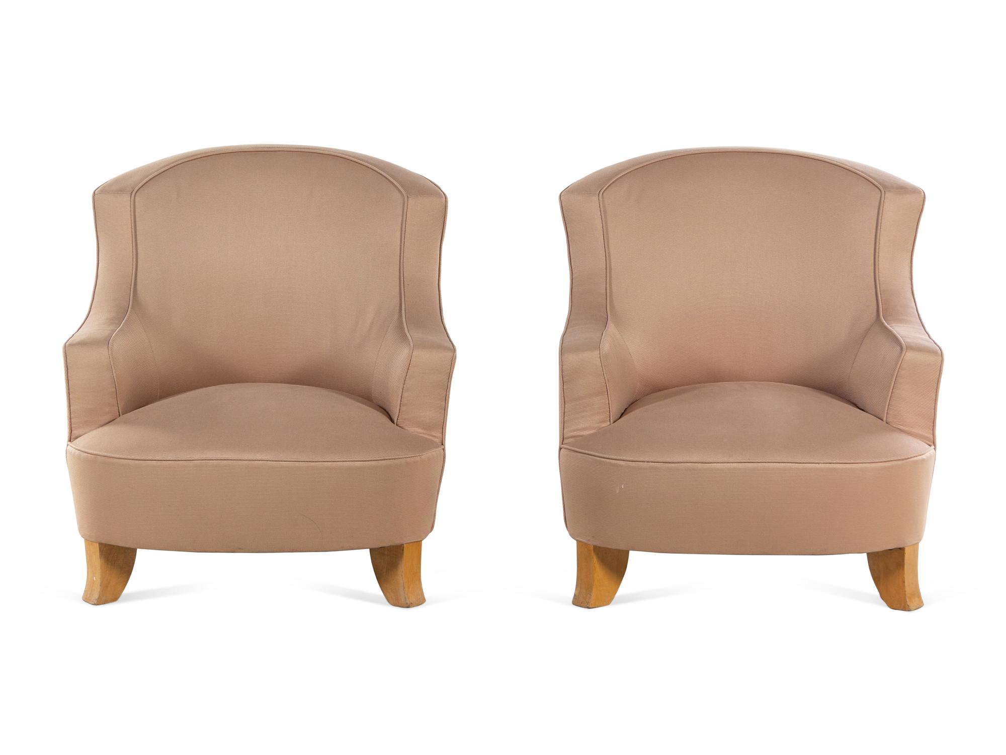 A Pair of Art Deco Style Armchairs
