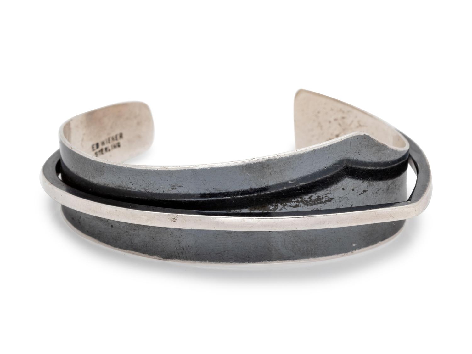 A Sterling Silver Cuff Bracelet, Ed Wiener,