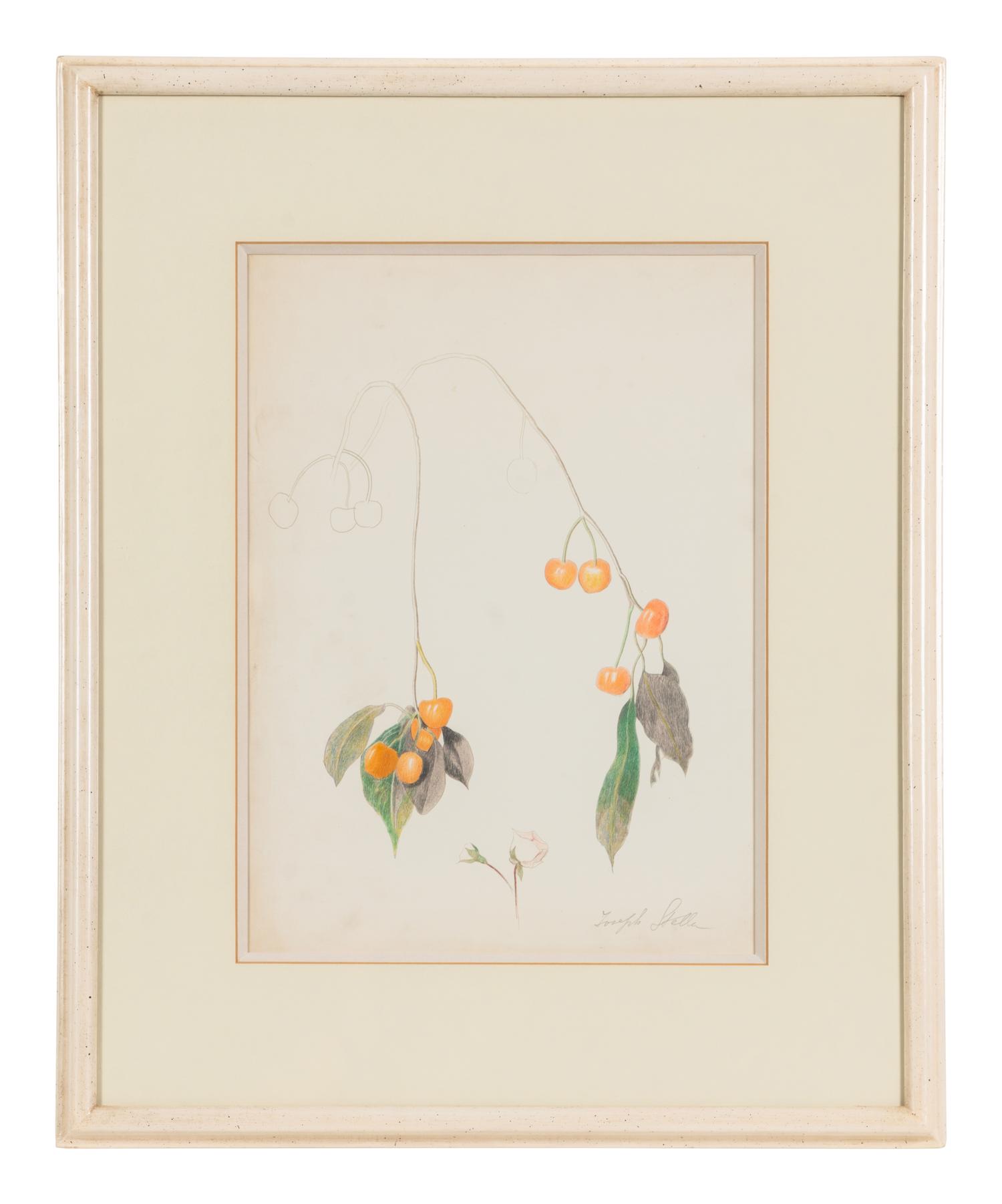 Cherry Branch with Two Roses