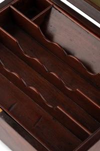 A George III Mahogany Campaign Stationary Box
