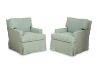A Pair of Upholstered Club Chairs