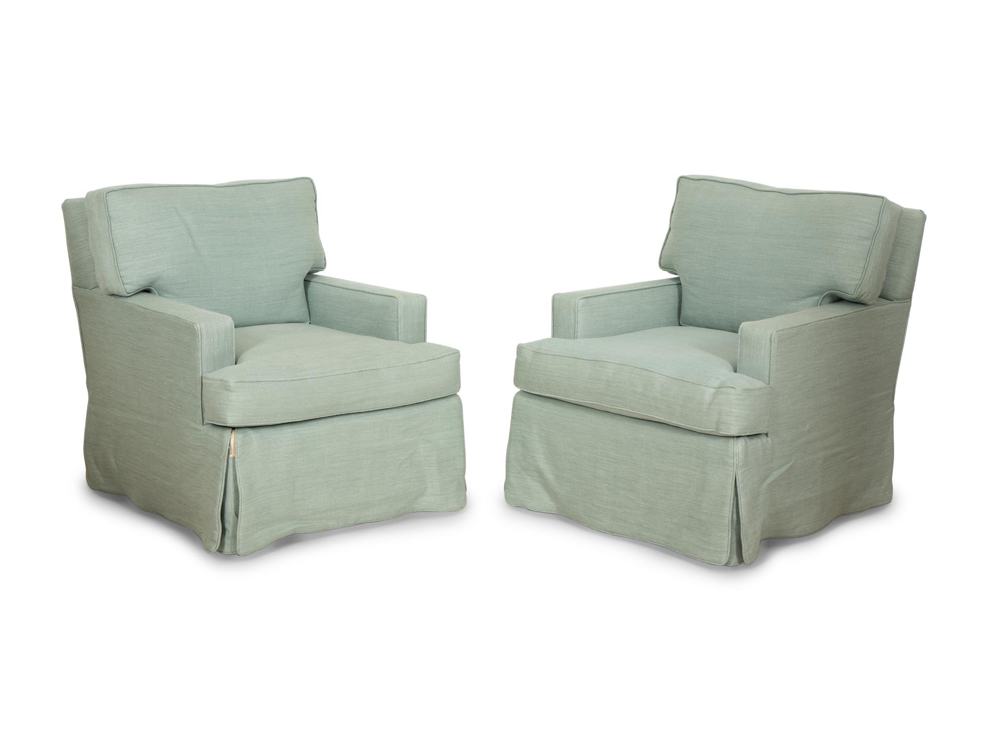 A Pair of Upholstered Club Chairs