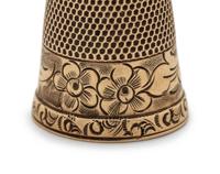 A Group of Four American Yellow-Gold Thimbles