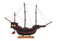 A Hand Carved Tortoise Shell Model of a Ship Width 13 3/4 inches. — 19TH/20TH CENTURY