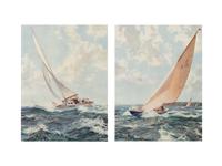 Ocean Racer and Royal Yacht, Bluebottle (a pair of prints)