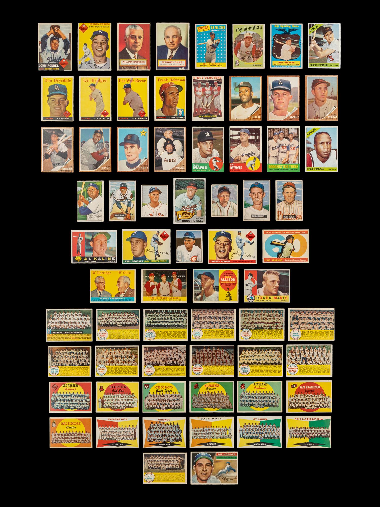 A Group of Over 60 Assorted 1950s-60s Baseball Cards Including Multiple Hall of Famers and Notables,