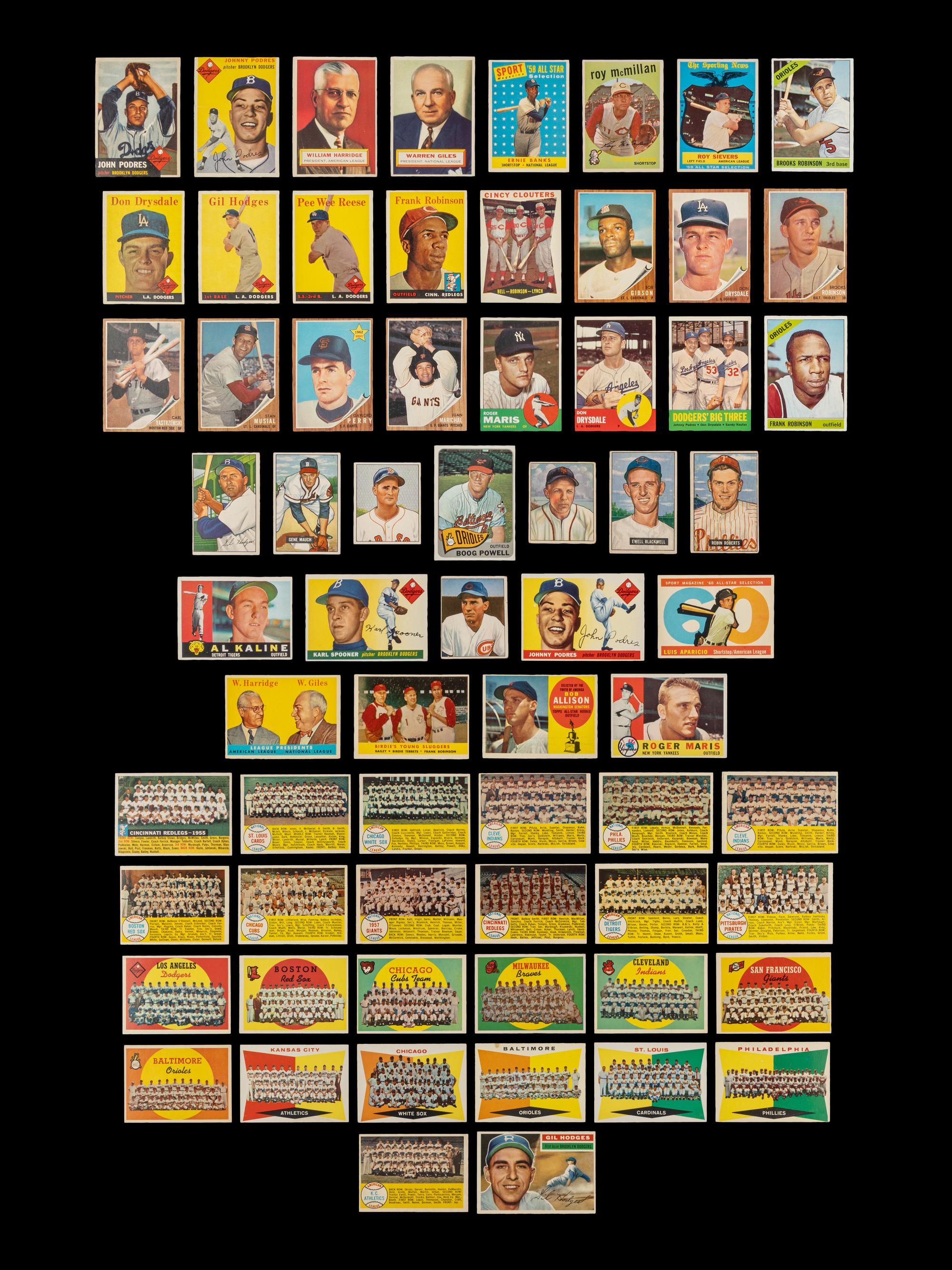 A Group of Over 60 Assorted 1950s-60s Baseball Cards Including Multiple Hall of Famers and Notables,