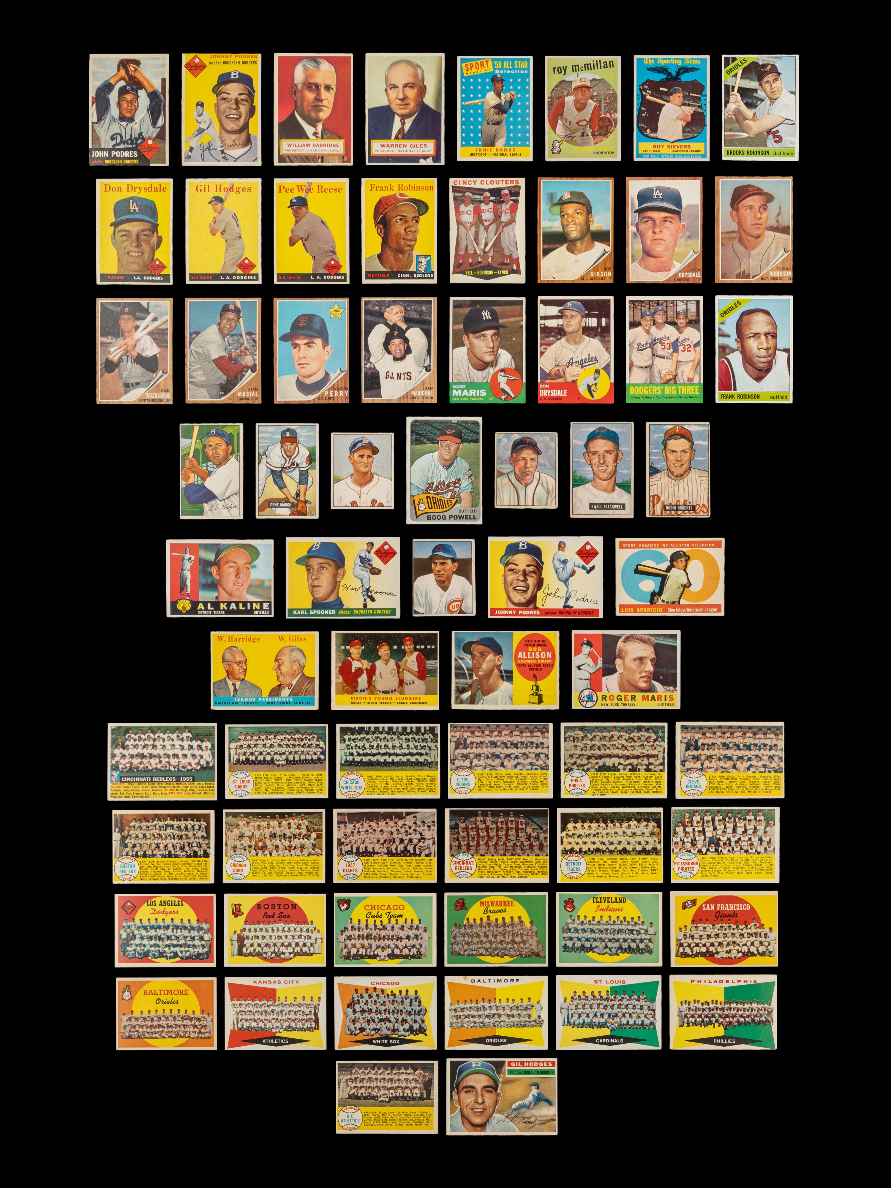 A Group of Over 60 Assorted 1950s-60s Baseball Cards Including Multiple Hall of Famers and Notables,