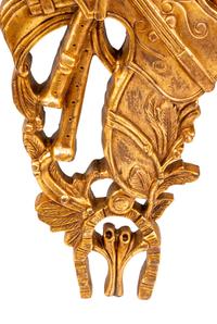 A Set of Four French Giltwood Trophy Appliqués
