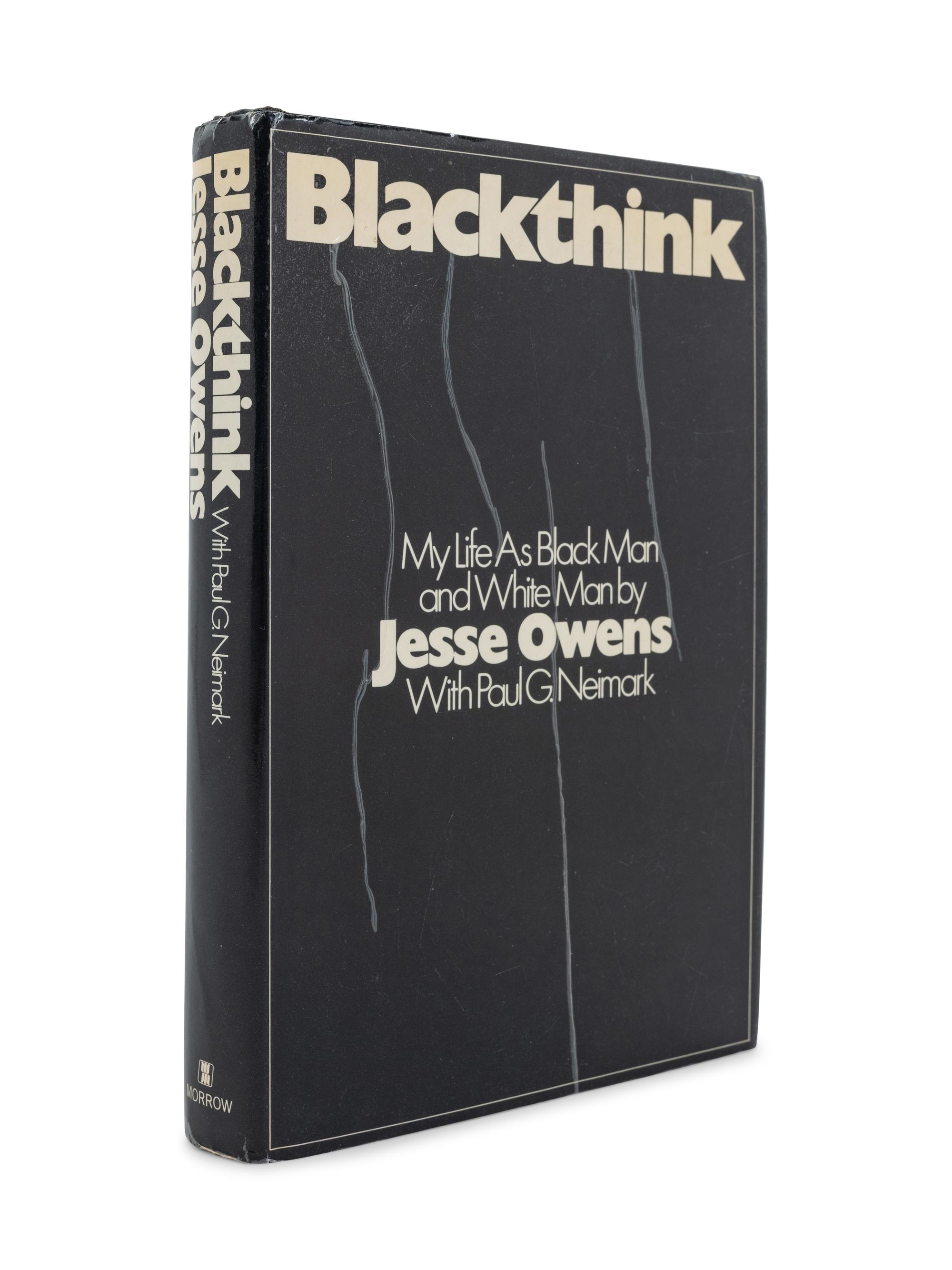 A Jesse Owens Signed Autograph Blackthink My Life as a Black Man and White Man Book (PSA Authentic),