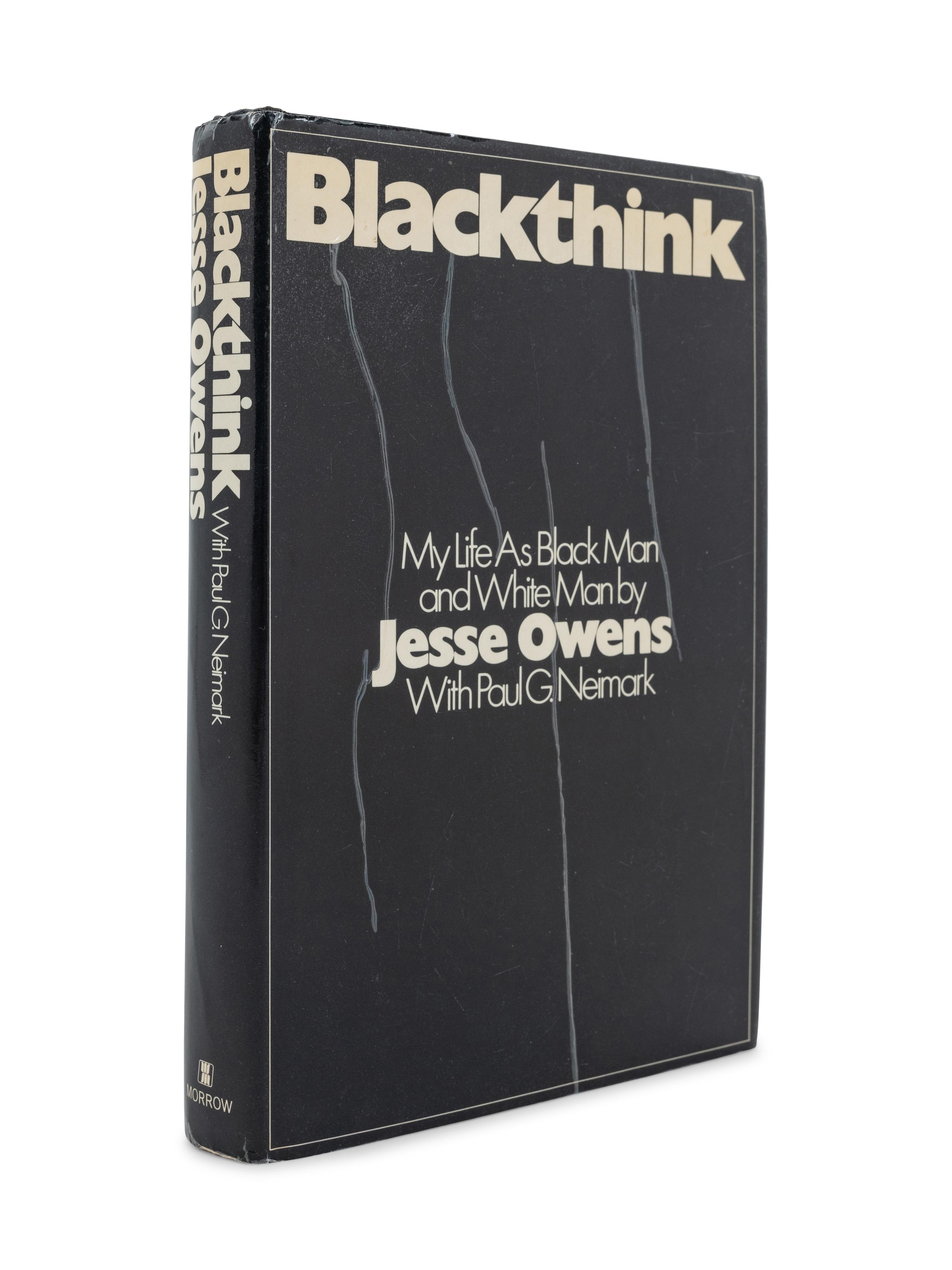 A Jesse Owens Signed Autograph Blackthink My Life as a Black Man and White Man Book (PSA Authentic),