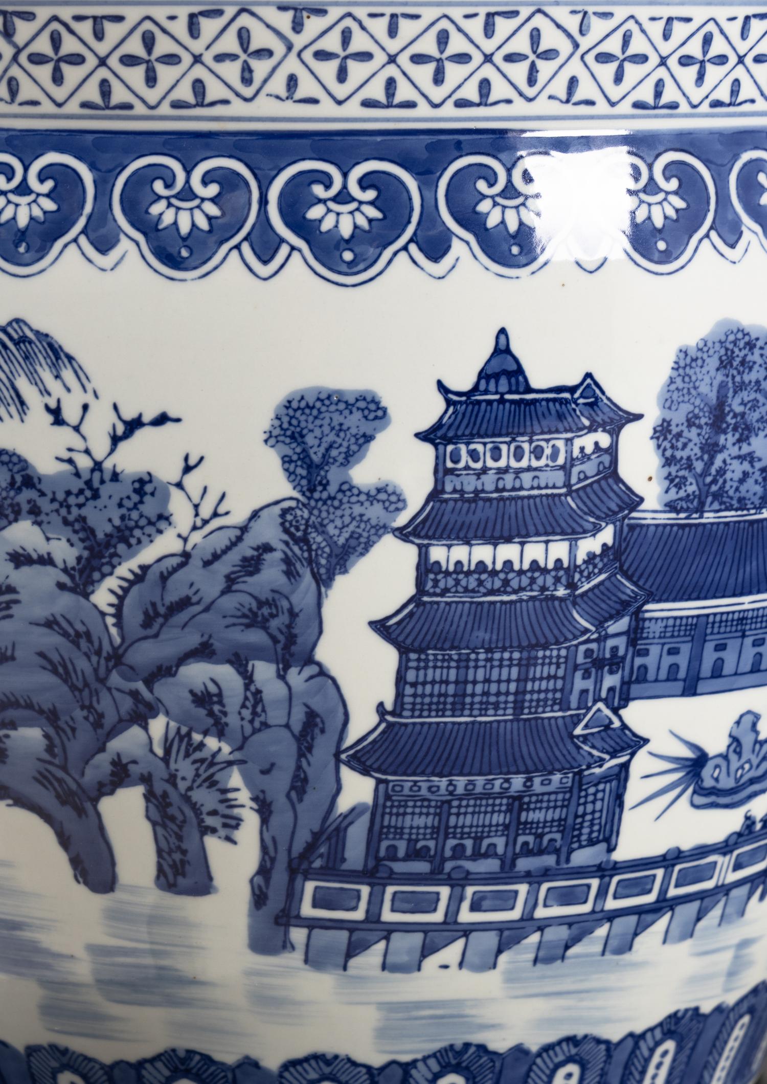 A Group of Four Chinese Export Porcelain Jardinières