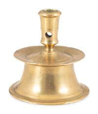 A Continental Brass Capstan Candlestand