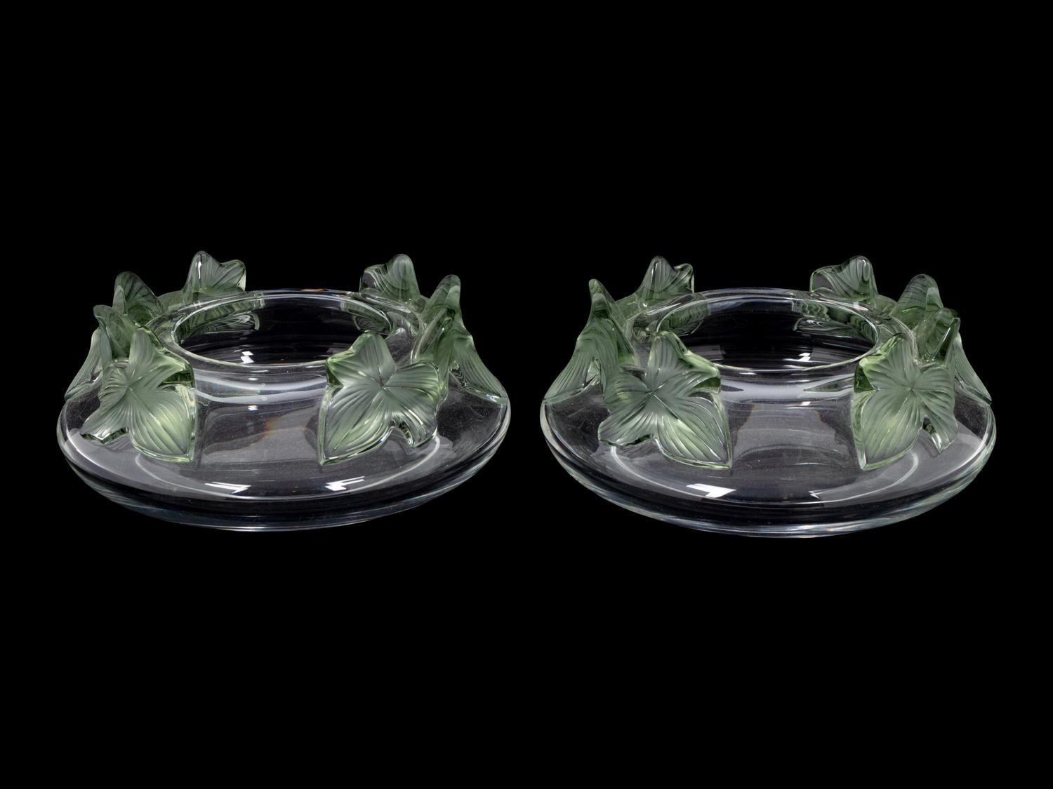 A Pair of Lalique Lierre Bowls