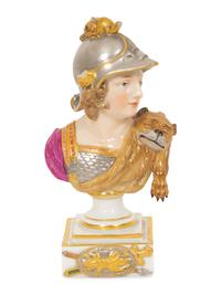 A Meissen Porcelain Bust of Apollo