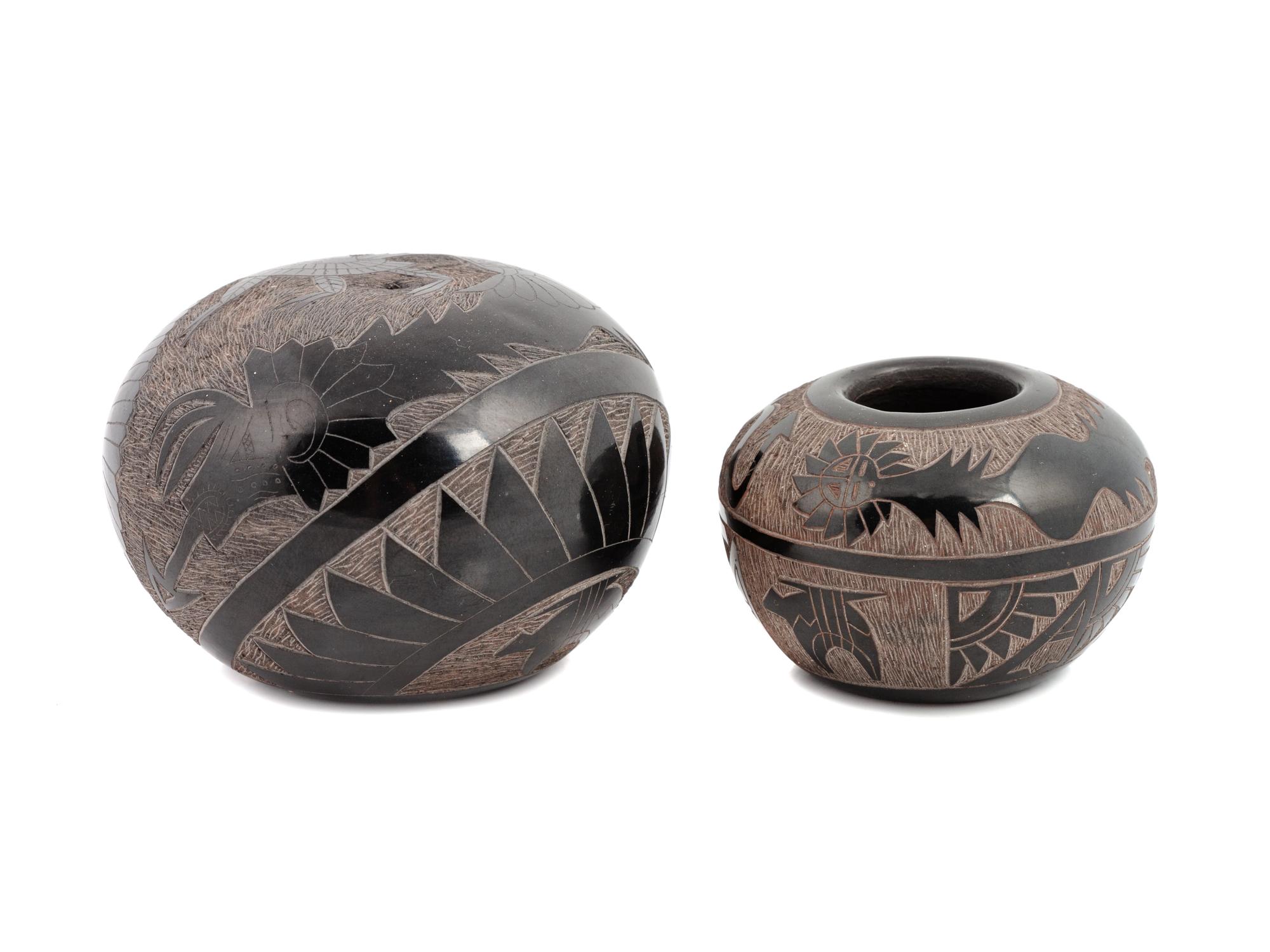 Miniature Sgraffito Jars