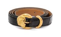An 18 Karat Yellow Gold and Ram's Head Belt, David Webb,