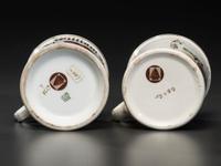 Two Shaving Mugs Depicting Open Touring Automobiles
