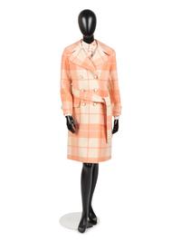 Chloé Plaid Wool Coat with Printed Silk Blouse, 1970s
