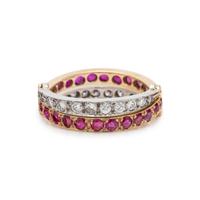 RUBY AND DIAMOND FLIP RING