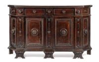 An Italian Renaissance Revival Sideboard Height 47 1/2 x width 78 1/2 x depth 23 inches. — 18TH CENTURY AND LATER