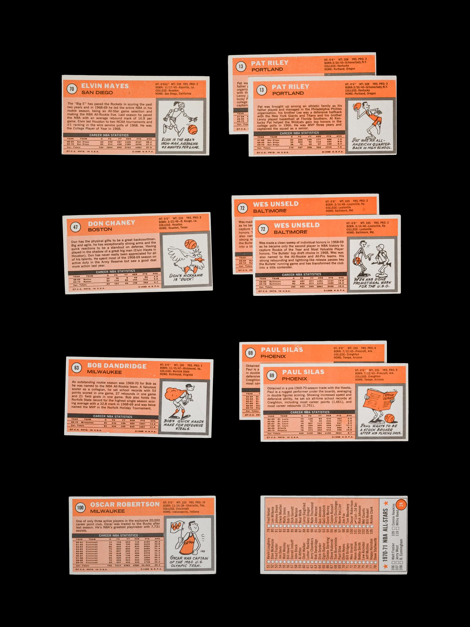 A Group of 200 1970-71 Topps Basketball Cards Including Hall of Famers and Rookies,