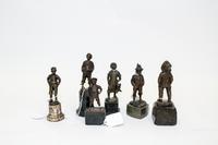 A Group of Bronze Miniature Figures