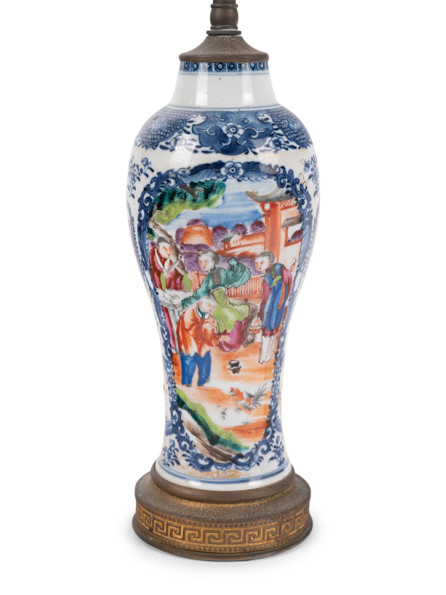 Two Chinese Export Porcelain Vases and a Porcelain Dish