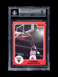A 1986 Star Michael Jordan Set Break Basketball Card No. 7 Career Highlights (BGS 9 MINT, 9.5 Subgrade)