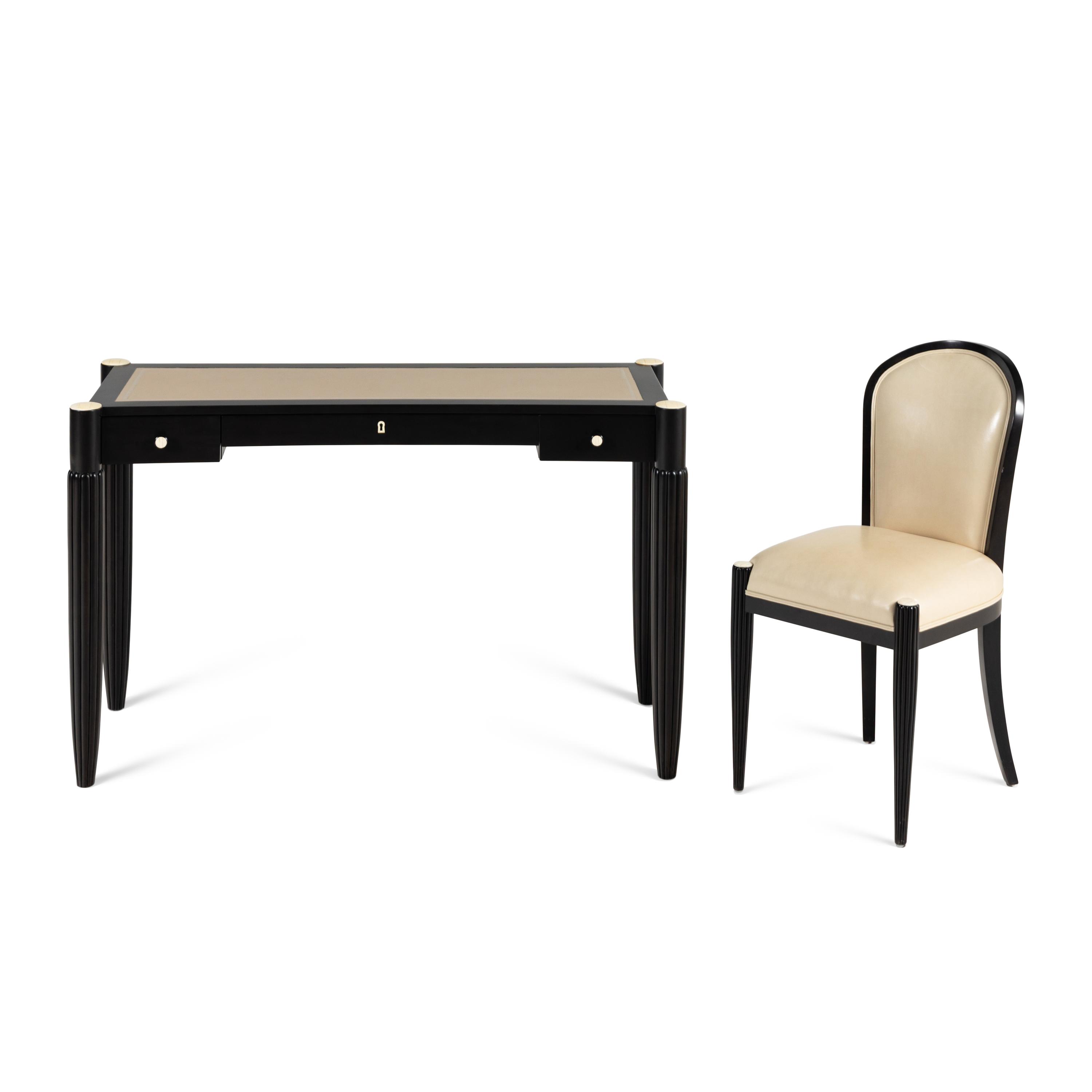 A J. Robert Scott Art Deco Style Writing Table and Chair