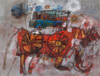 Théo Tobiasse, (French, 1927–2012), Qui a peur du cheval rouge, 1964