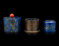 A Lapis Lazuli Archer's Ring and Case