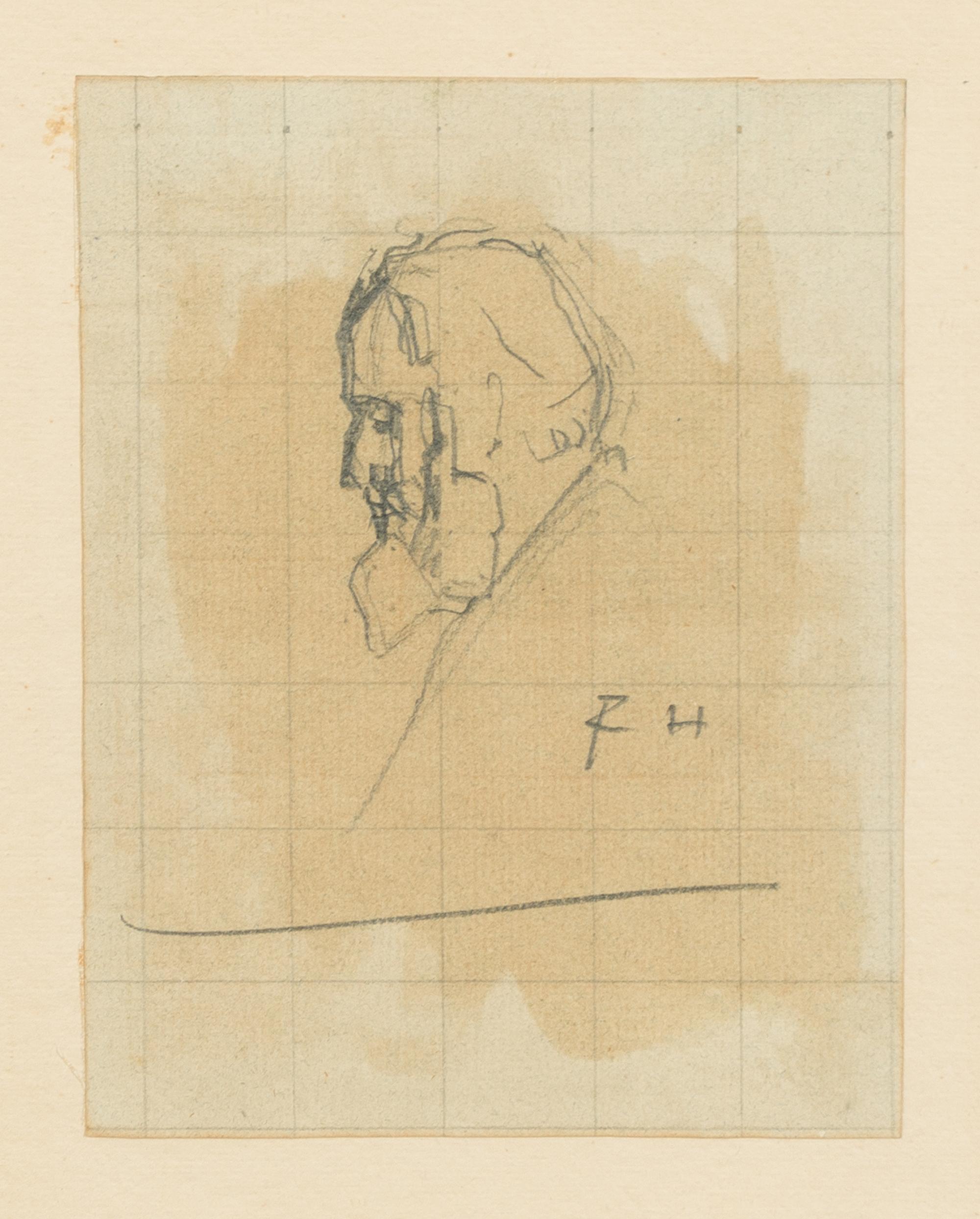 Robert Henri, (American, 1865-1929), Bearded Man in Profile